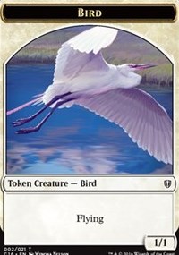 Bird (White) // Saproling Double-sided Token